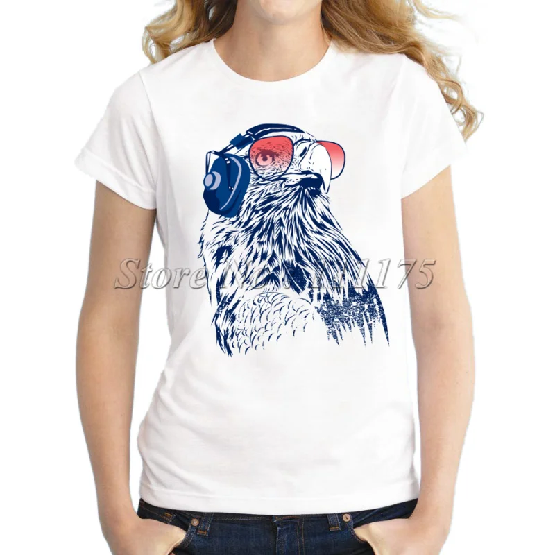 2019 модная забавная DJ музыка Сова дизайнерская футболка Женские Новые Топы |