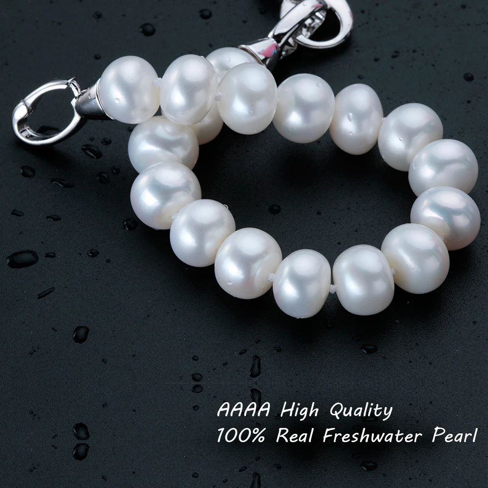 Классический очаровательный браслет для женщин настоящий из пресноводного