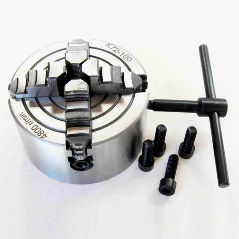 

4Jaw Lathe Chuck K72-100mm Independent 4" Chuck Harded Steel CNC Metal Lathe Machining Centermanual lathe/4-Jaw Independent Chu