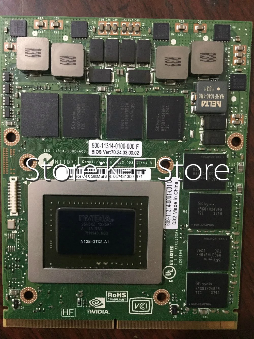 Для ноутбука DELL M17X R2 YT99J 0YT99J N12E-GS-A1 GTX560 GTX560M GTX 560M 1,5G DDR5 MXM 3,0 VGA card видеокарта