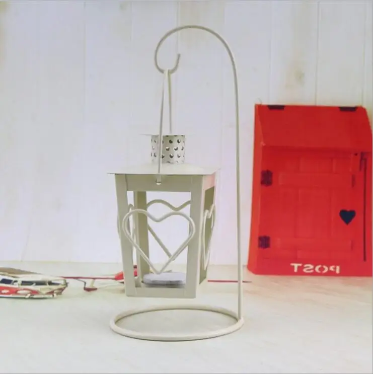 Металлический подсвечник для чая железный с вешалкой классический