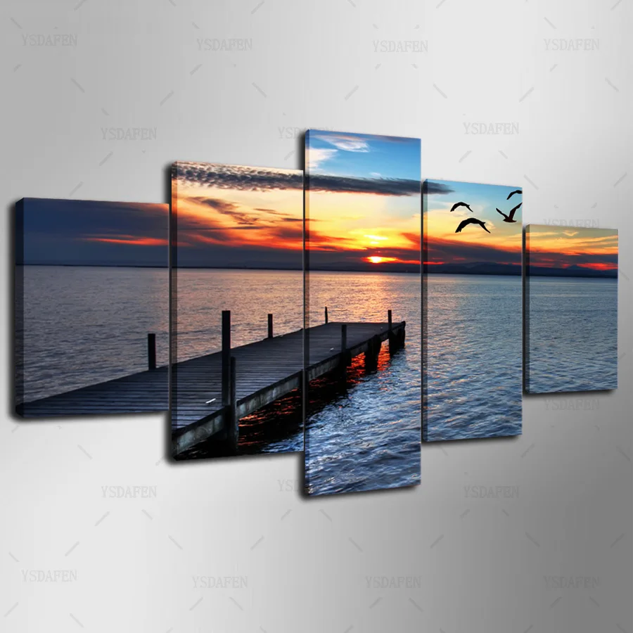 

HD Printed Painting Canvas Printing Lake painting Room decor print poster picture canvas Framed Art HG-077