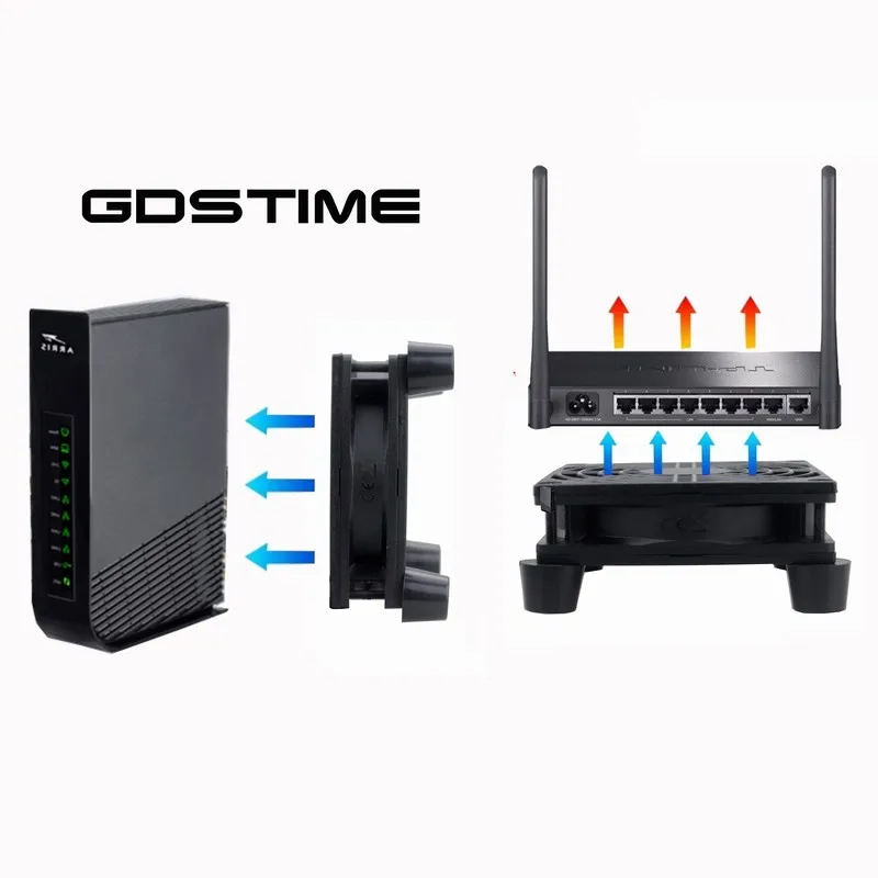 Беспроводной охлаждающий вентилятор Gdstime для ТВ-приставки 20 шт. 5 В USB 80 мм * 80*25