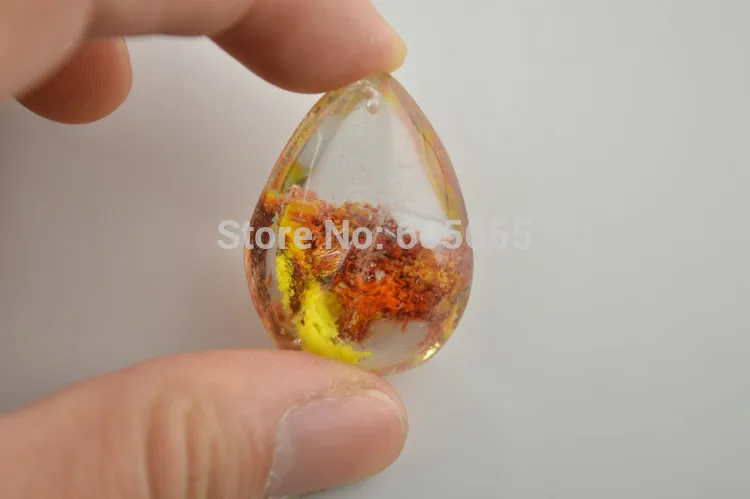 5 шт. натуральный желтый красный Phantom капли воды Форма Бусины 20-45 мм прозрачность