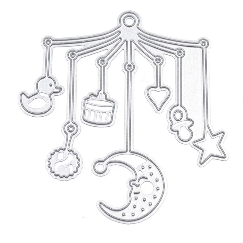 

Cartoon Bed Bell Cutting Dies Stencils Scrapbooking Album Paper Card Craft DIY