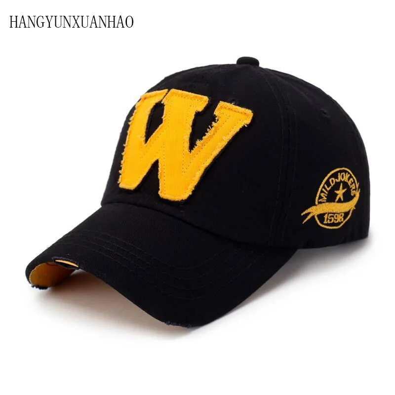 Хлопковая бейсболка с буквой W ретро Кепка для спорта на открытом воздухе женские