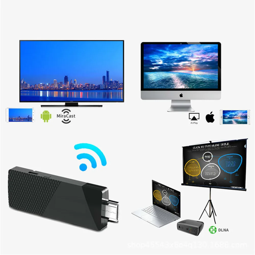 Новое поступление MiraScreen A3 беспроводной ТВ адаптер HDMI ключ 2 4 ГГц Wi Fi дисплей