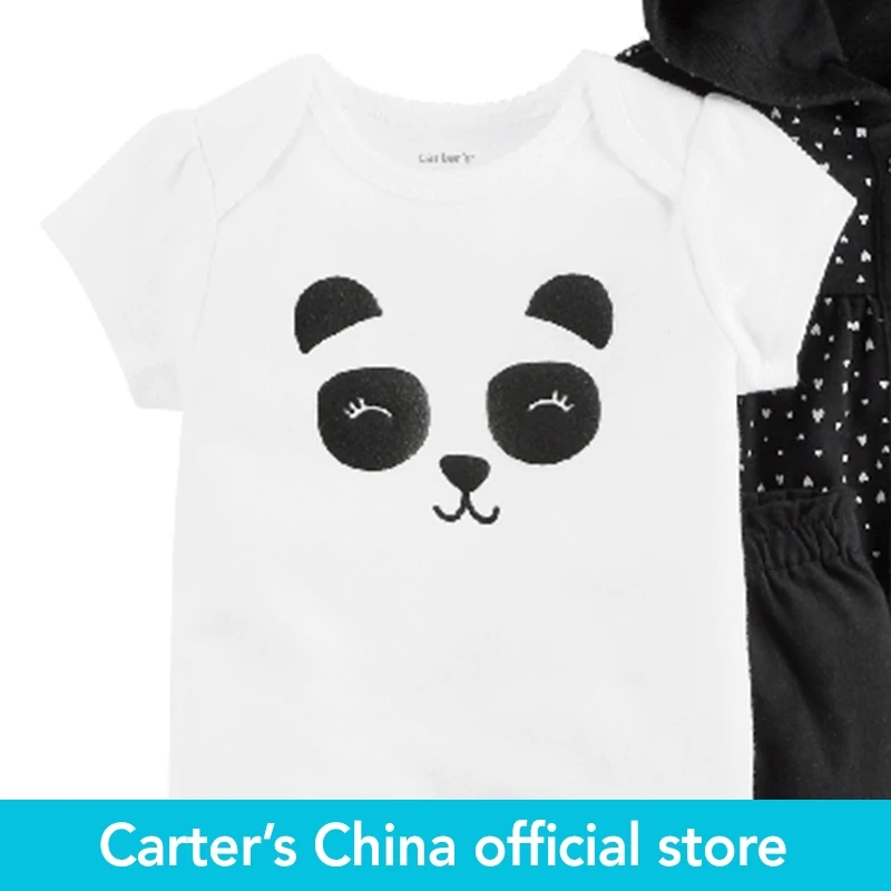 Комплект одежды из 3 предметов мягкая хлопковая толстовка с милой пандой Carter's