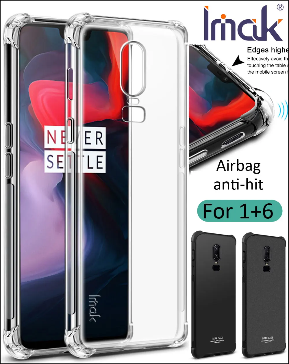 IMAK Чехол с &quotвоздушной подушкой&quot для Oneplus 7 Pro 6T 6 5T противоударный мягкий
