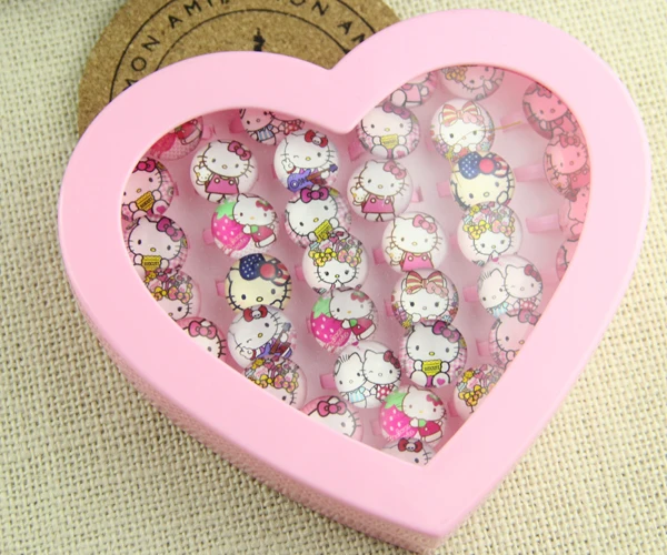 36 шт. милые кольца из акриловой смолы с изображением Супермена и