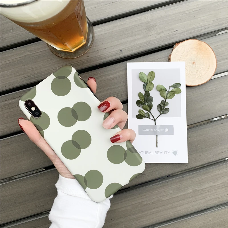 Sdreefge Polka Dot Geometric Pattern Phone Cover For iphone 7 case XS MAX 8 6 6s plus Soft TPU Shell X |