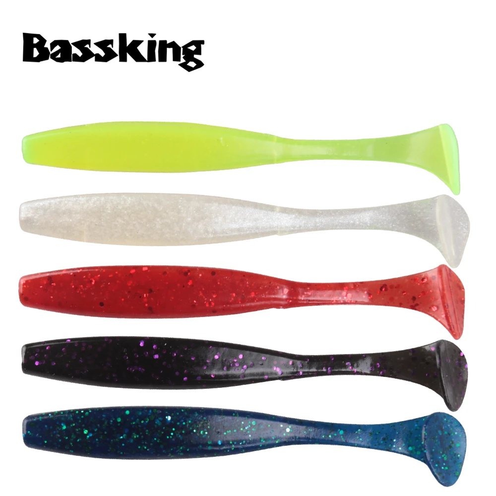 Мягкие приманки BASSKING 100 мм/4 3 г Т образный хвост 5 цветов искусственные черви