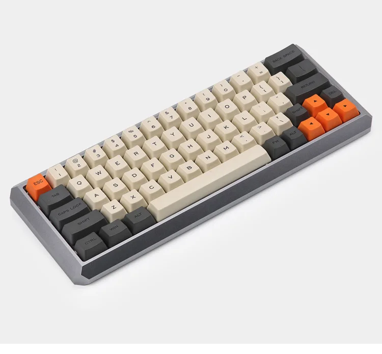 Carbon 64 раскладка Dye-sub keycaps OEM профиль включает 1,75 shift fit GK64 механическая клавиатура