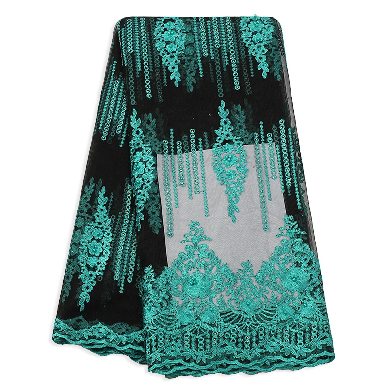 Африканская Тюлевая ткань Bestway Кружевная Сетка вышитая бисером кружевная