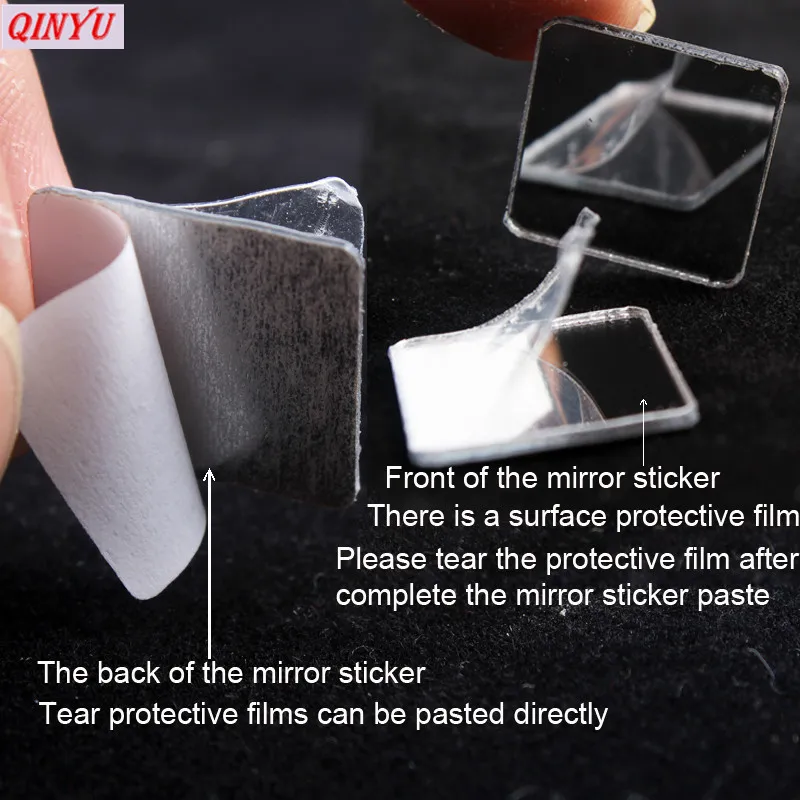 100 шт. квадратные наклейки на стену для домашнего декора зеркальные детской