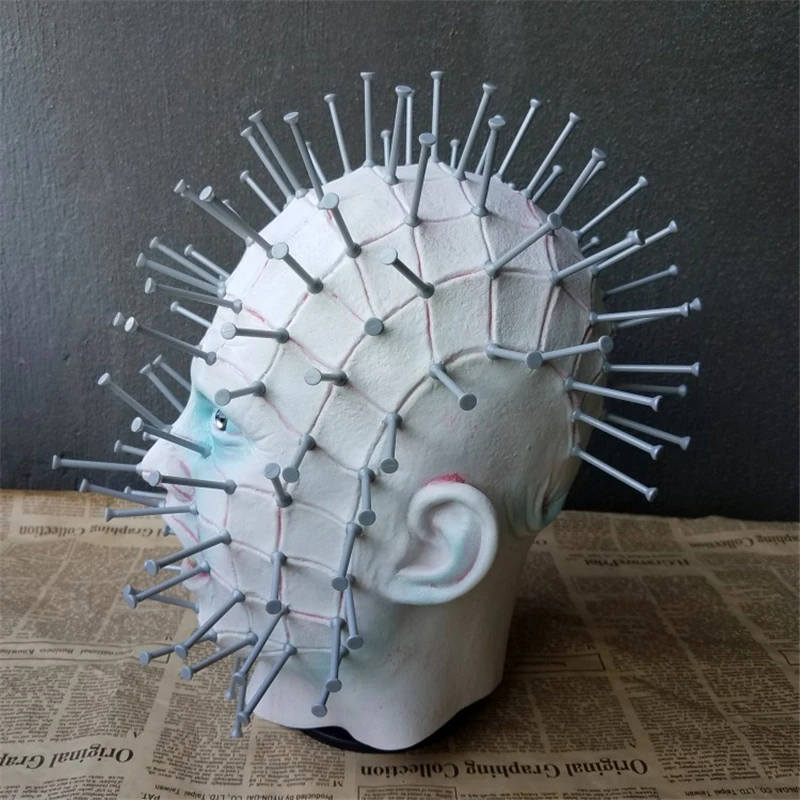 Хэллоуин зеленая латексная маска Hellraiser ужас ролевые игры лица для ногтей
