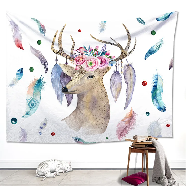 Индивидуальная ткань для спальни этнический Ветер фон украшение Лев этническая