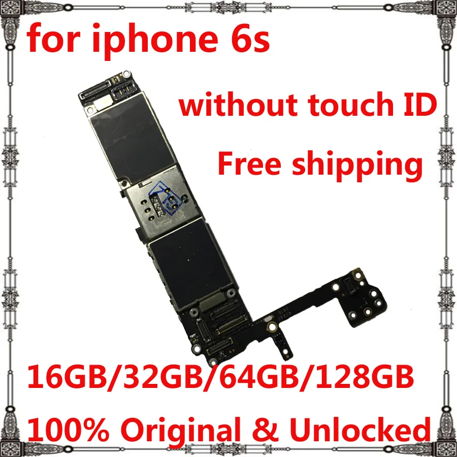 

Материнская плата для iphone 6s, 16 ГБ, 32 ГБ, 64 ГБ, 128 ГБ, без touch ID, оригинальная, разблокированная, чистая, для iphone 6s