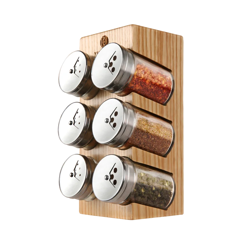 

Seasoning storage box storage rack household space ash imported solid wood seasoning jar seasoning box salt tank WF531955