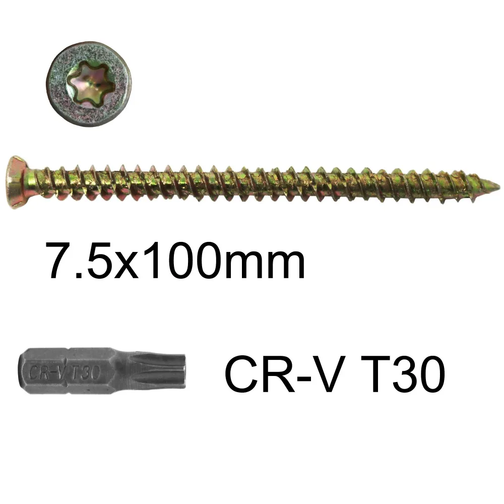 T. K. Отлично 41 шт. M7.5x100mm Шестигранная розетка плоский потайной винт для каменной кладки бетона углеродистой стали потайной головкой винт комплект