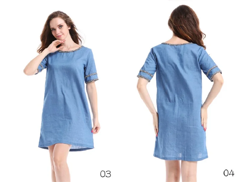 Uwback/Новинка 2017 года Брендовое летнее женское платье короткий рукав свободные