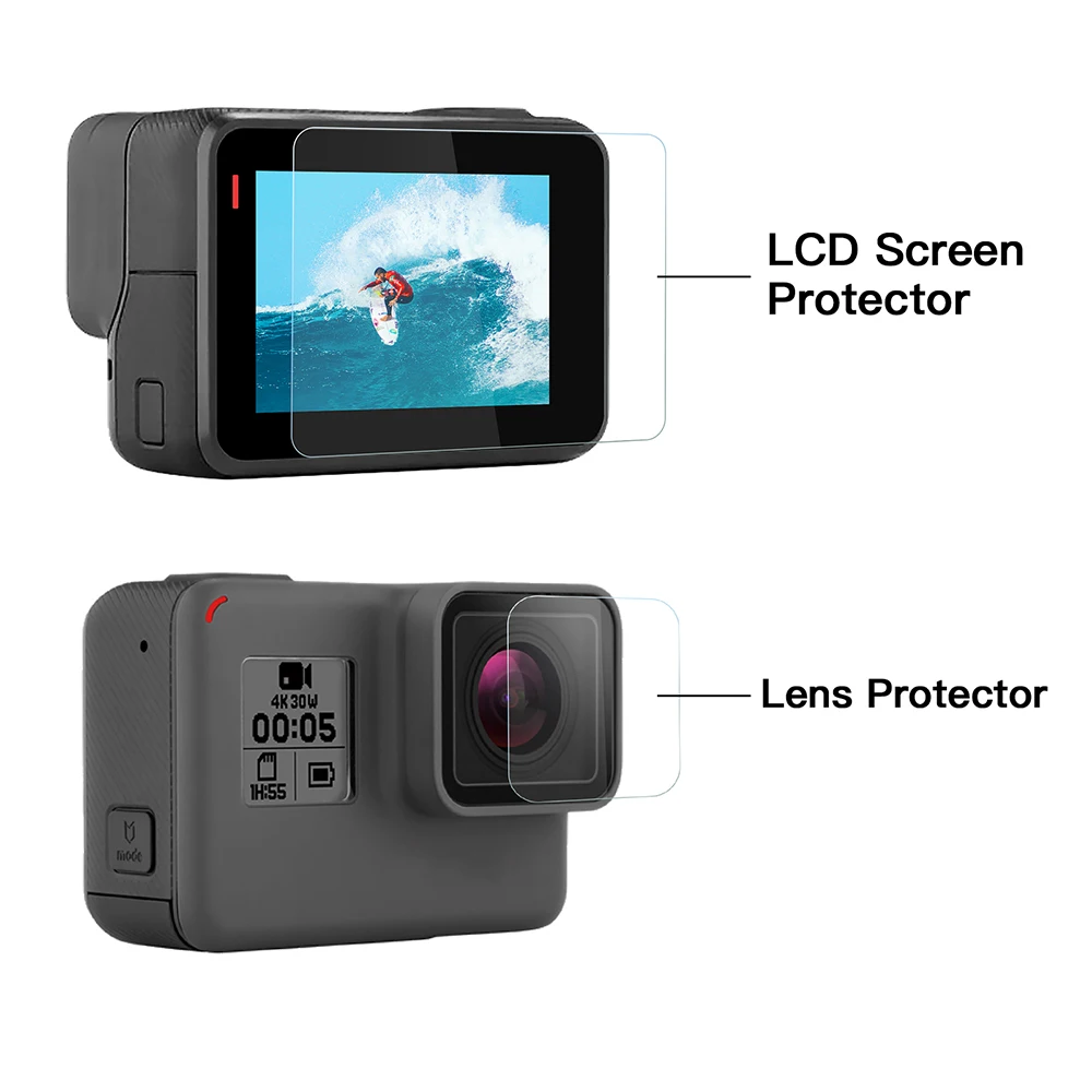 Защита экрана для GoPro Hero 7 Black 6 5 2018 аксессуары защитная пленка Закаленное стекло Go