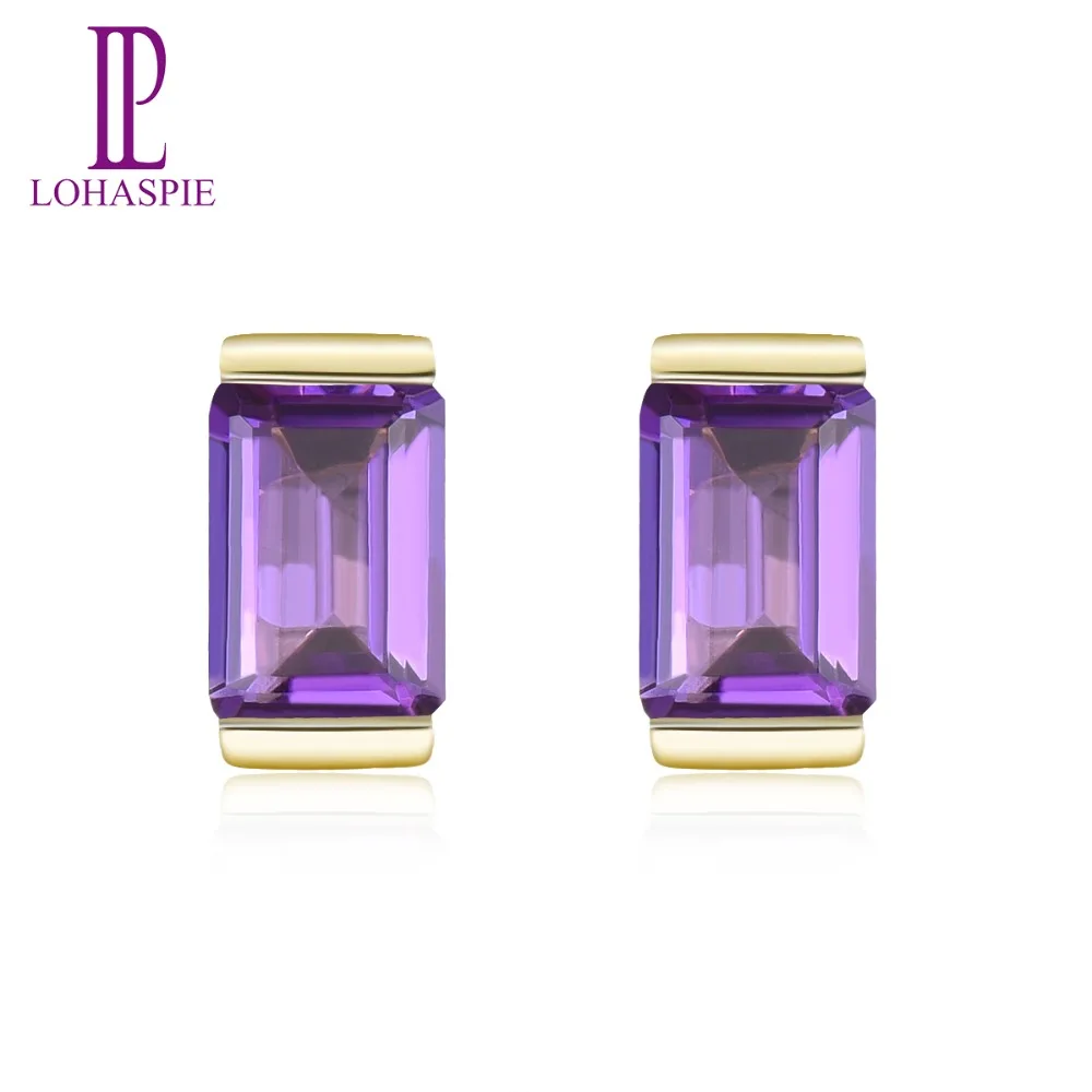 Женские серьги с аметистом 9 натуральными драгоценными камнями|Индивидуальные