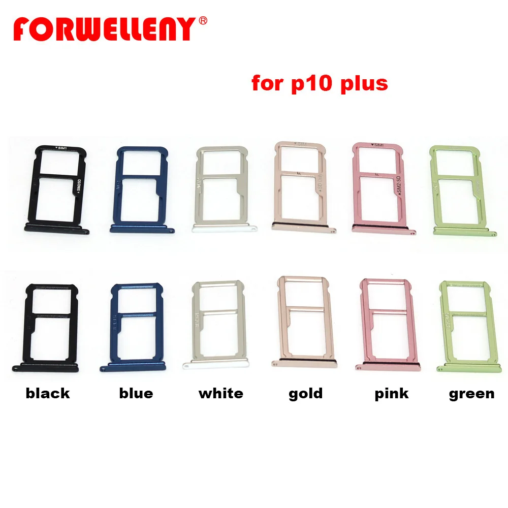 

For huawei p10 plus Sim Card Holder Slot Tray Adapters black blue white gold pink green VKY-AL00, VKY-L09, VKY-L19, VKY-L29