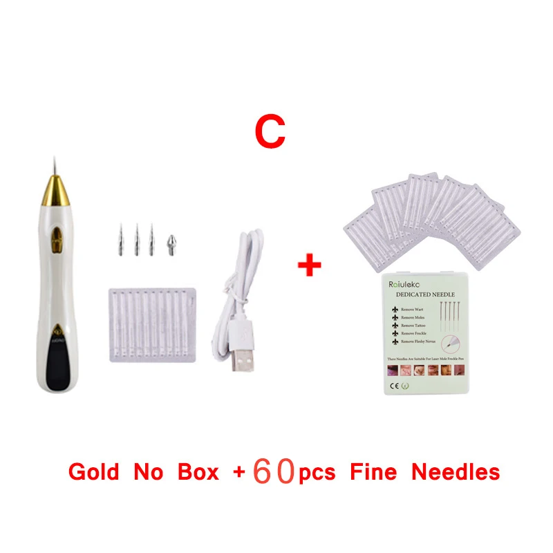 Gold Nobox Новейшая технология ЖК-Лазерная подметка Веснушка игла для удаления родинок машина для удаления татуировок темное Пятнистое пятнышко невус средство для очистки кожи лица - Цвет: Gold Nobox