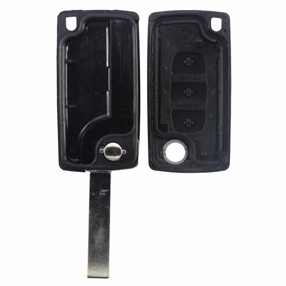 Jingyuqin ключи флип ключа оболочки HU83/VA2 CE0536/CE0523 для peugeot 107 307 308 407 607 Citroen C3 C4 C5 Xsara Picasso