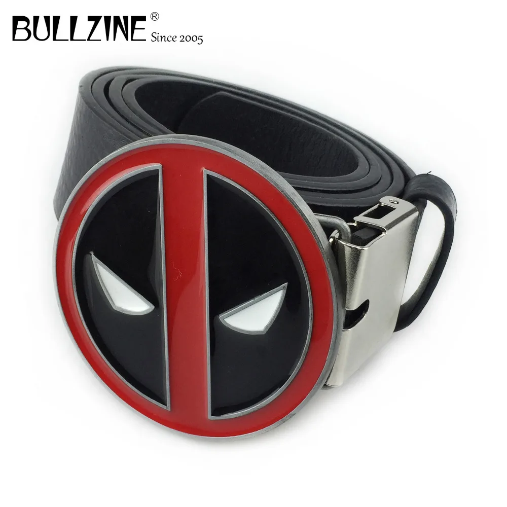 Пряжка для ремня Bullzine deadpool с оловянной отделкой и ремнем из ПУ соединительной