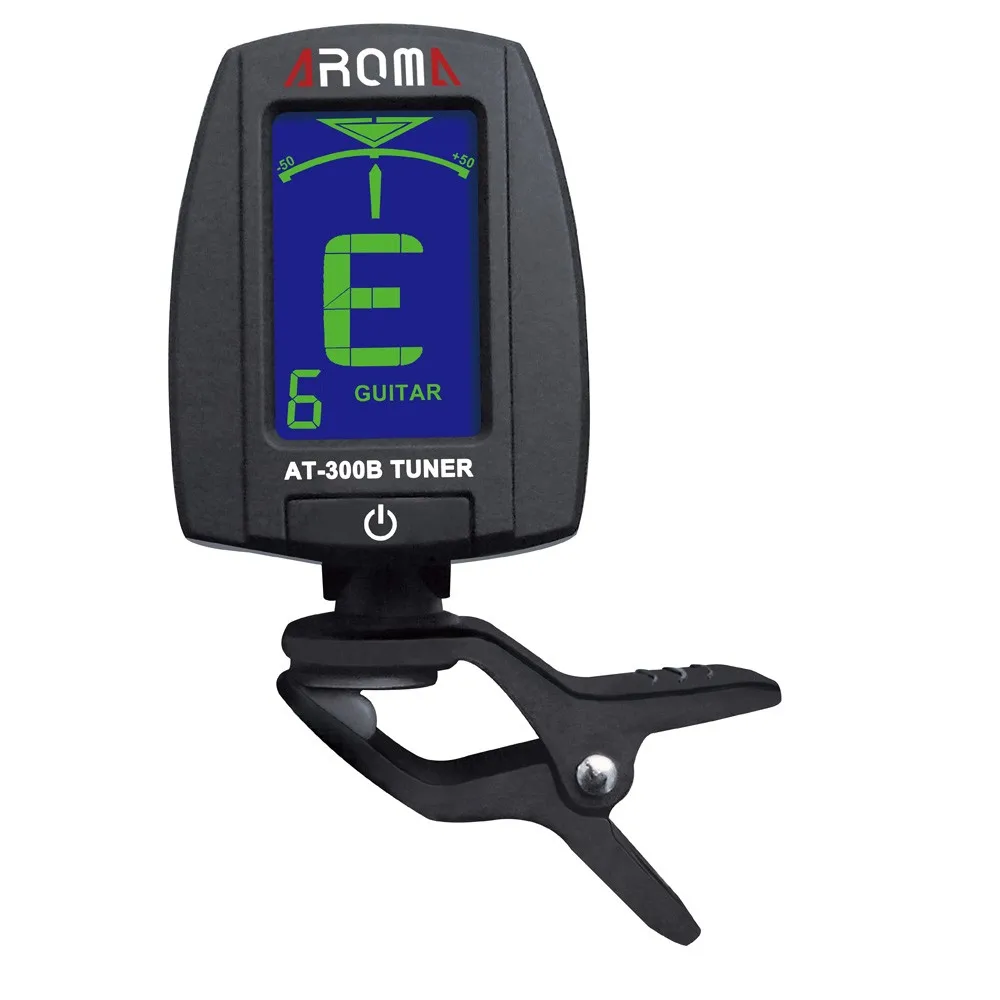 

Aroma AT-300B Electric Guitar Chromatic Gutiar Bass guitarra parts LED Digital 360 Degree Clip Guitar Tuner accessories parts