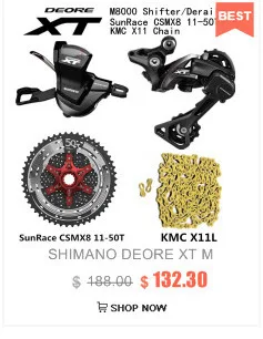 Shimano Deore XT M8000 указано 40-30-22T 170 175 мм диаметра окружности болтов(Горный набор велосипедных компонентов 3x11-Speed 42 T M8000 переключатель тормоза