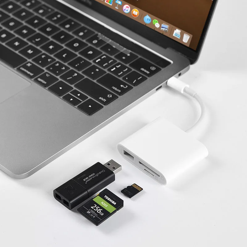 Адаптер для камеры OTG USB C на 3 0 Type c к SD TF кардридер конвертер комплект кабеля iPad Pro