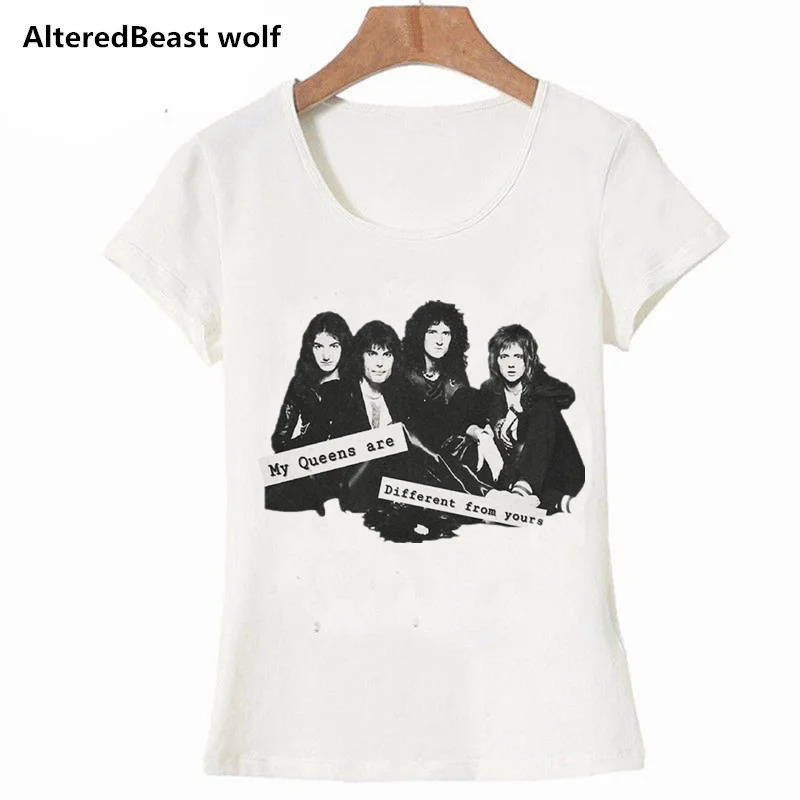 

2019 Rock Band QUEEN Printed T-shirts Brand Women Harajuku Tee Shirts Summer Hipster Femme Casual Streetwear Tops