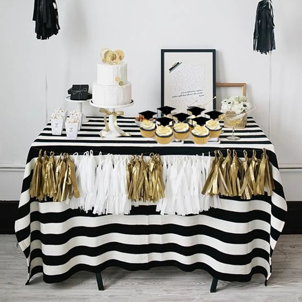 48 шт. торт фигурки жениха и невесты Бакалавр Кепки Выпускной Топпинг для кексов DIY