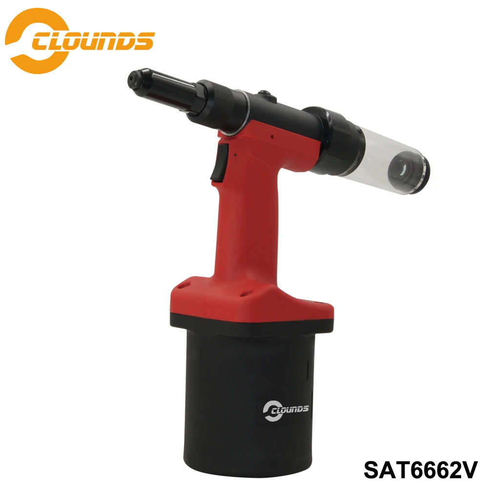 

SAT6662V Pneumatic Riveter Industrial Nail Rivet Tool Multi-Use 15440N Pull Force Air Riveter Gun