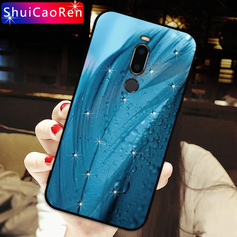 Роскошный силиконовый чехол для Meizu X8 блестящий со стразами задняя крышка M8 Note 8