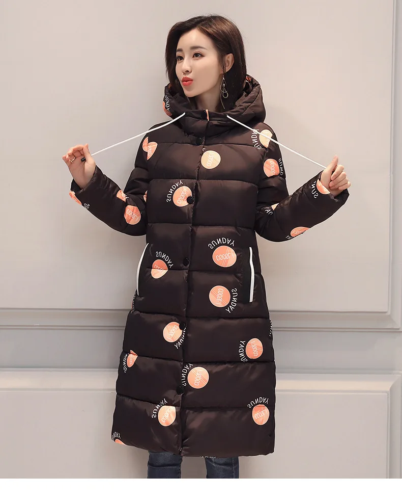 Зимняя женская куртка с шапкой облегающие пальто теплая парка толстая верхняя