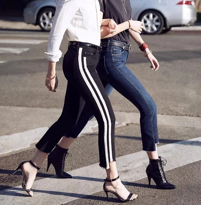 2017 женские ботильоны-длина Брюки для девочек модные узкие на плоской подошве Flare