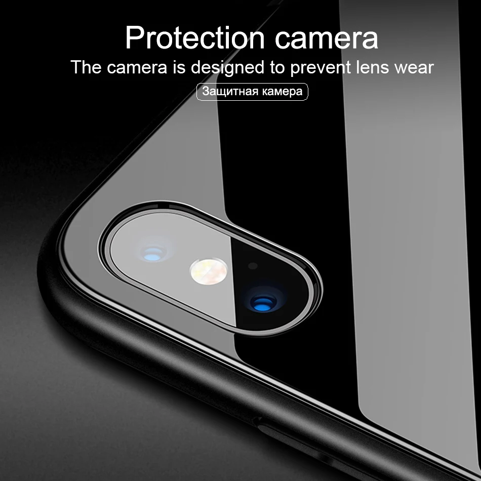 OLAF 360 магнитный адсорбционный чехол для iPhone X XR XS MAX 7 6 6s закаленное стекло задняя