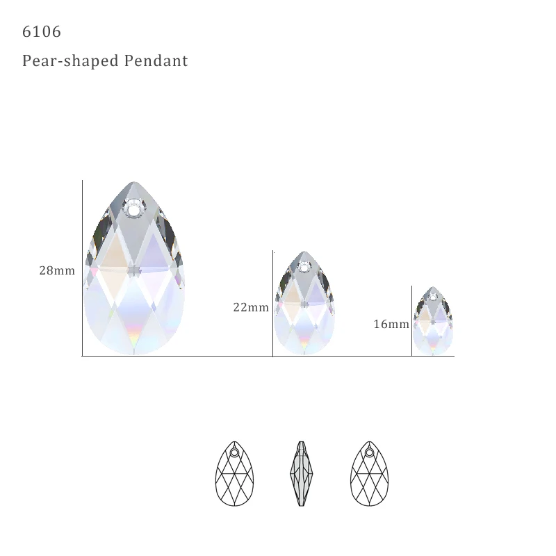1 шт.) кристалл Swarovski 6106 грушевидный кулон из Австрия свободные бусины горный хрусталь сделай сам Изготовление ювелирных изделий