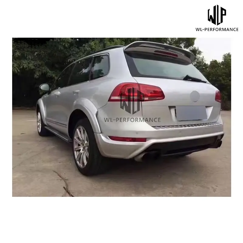 VW Высокое качество PU материалы Автомобильный комплект кузова задний диффузор спойлер колеса автомобиля брови для Volkswagen Touareg JE стиль 2011-2013