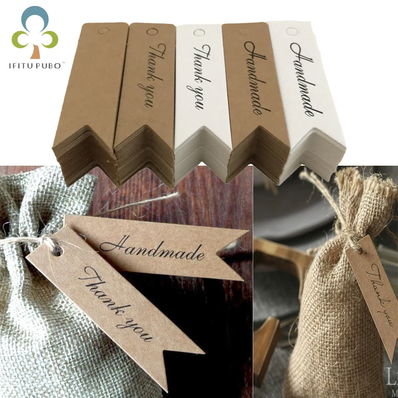 100 шт./лот этикетки для одежды красивые бумажные бирки карт ручной работы сделай