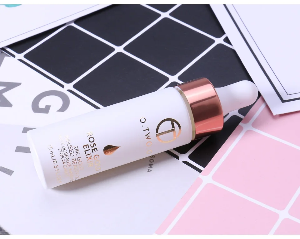 O. TWO. O основа для макияжа Жидкая основа для лица Косметика для губ розовое золото эликсир увлажняющий крем легко впитывается эфирное масло для макияжа лица