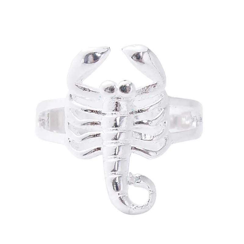 

Pinksee Gothic Punk Ring Men Retro Scorpion Finger Ring for Women Trendy Personality Party Club Jewelry Friend Gifts