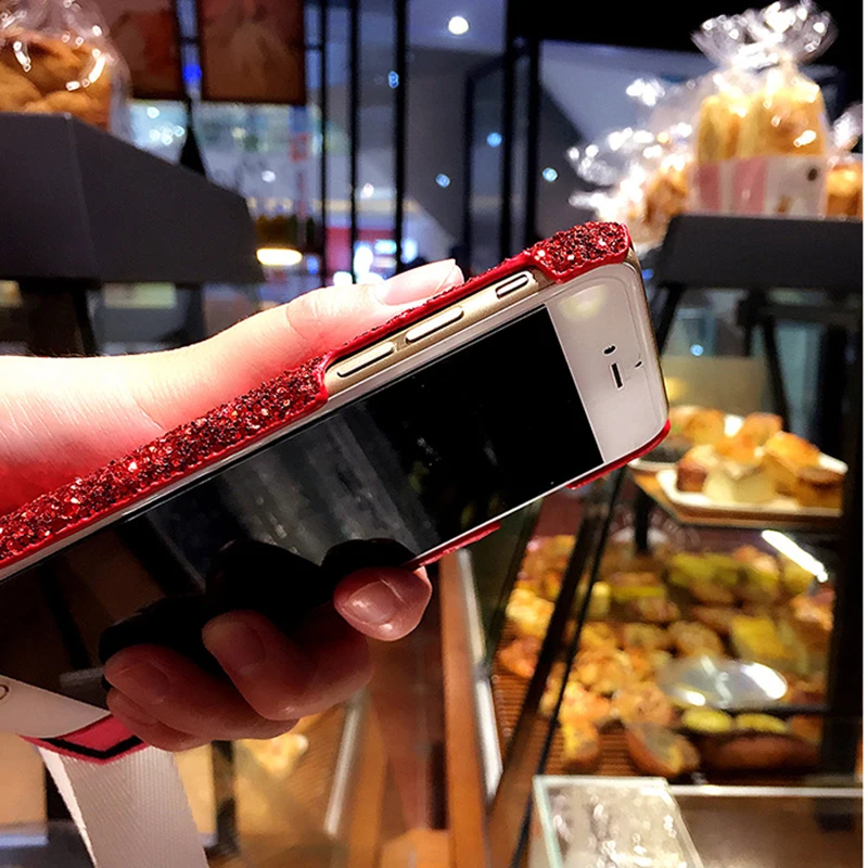 Чехол для Xiaomi mi 9 9SE 8 A2 Red mi 6A Note 7 5 pro 5A, роскошный блестящий чехол с бриллиантовым драгоценным камнем, браслет на цепочке с кисточкой из меха лисы