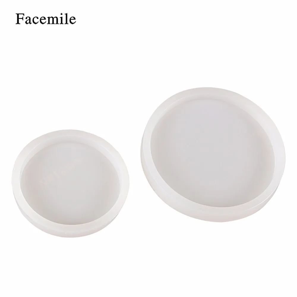 Facemile 2 шт. DIY круглой формы значки инструменты полупрозрачные украшения ручной работы аксессуары силиконовые формы ожерелье эпоксидная Форма торт Декор