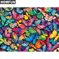homfun full squareround drill 5d diy diamond painting color butterfly embroidery cross stitch 5d home decor gift a02503