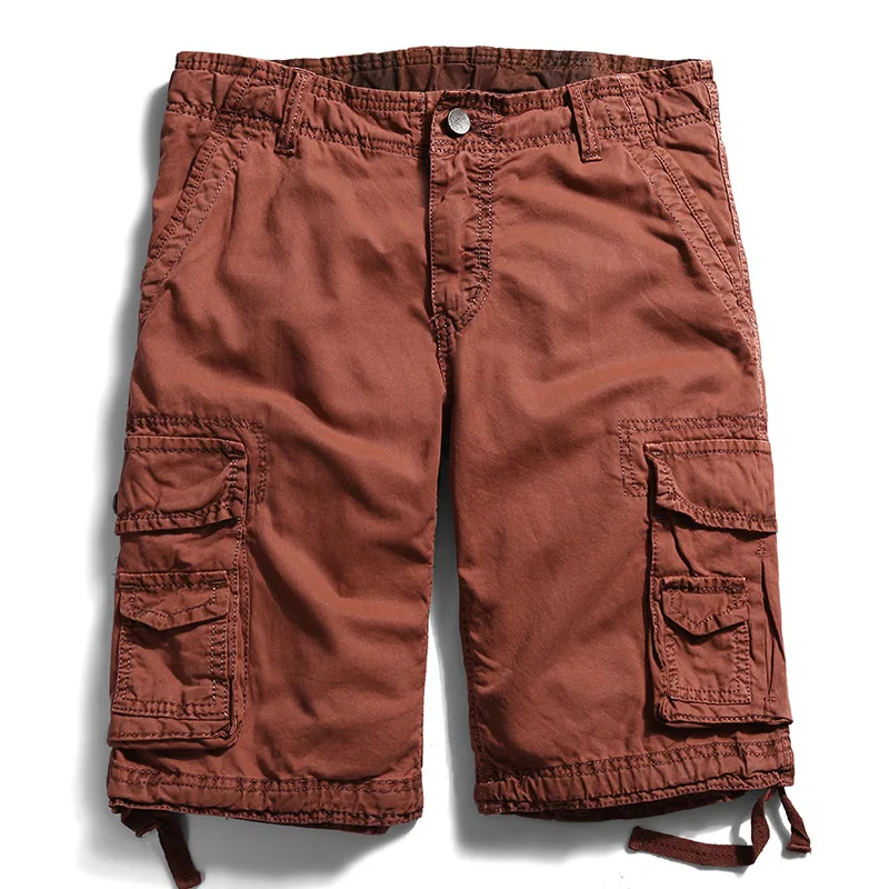 Multi bag bib overall 2017 Men Military Shorts Summer Men's pure color Cargo Workout Homme Casual Trousers plus | Мужская одежда